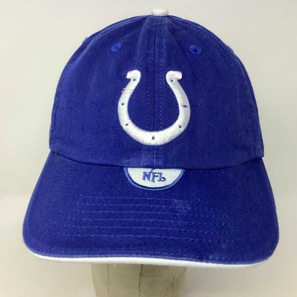 NFL Indianapolis Colts Baseball Hat White Horseshoe Slideback Adjustable OSFA - Picture 2 of 11